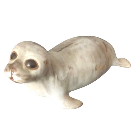 Vintage Andersen Design Studio Pottery Baby Seal Pup Gray Matte Sculpture Signed - Picture 12 of 13